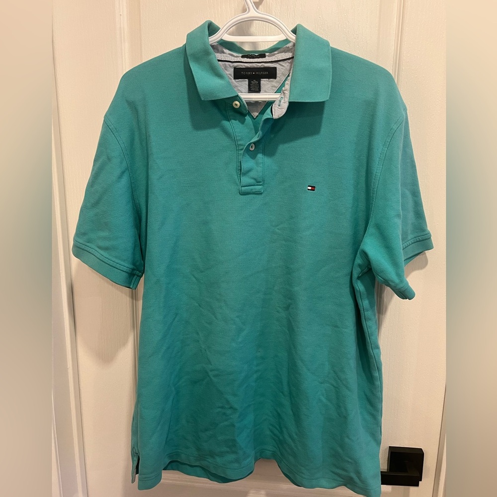 Tommy Hilfiger Men's Teal Polo Shirt
